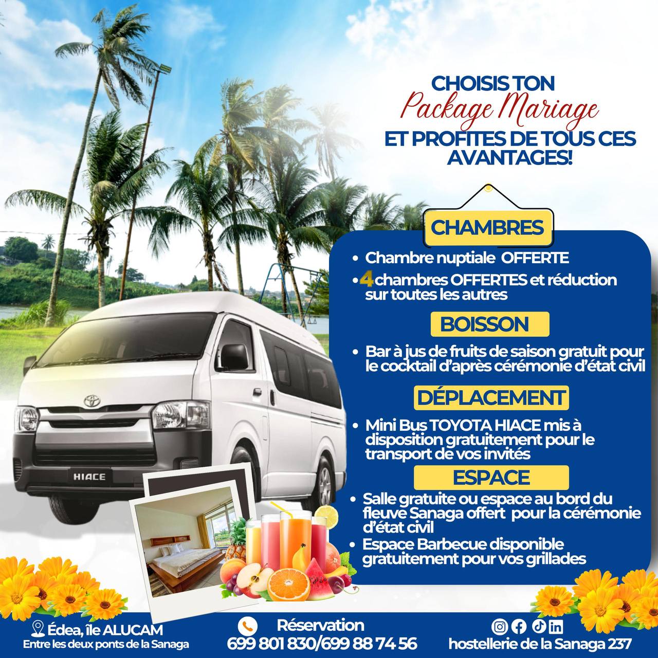 Choisis ton Package Mariage et profites de tous ces avantages !